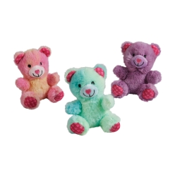 Valentine Plush Tie-Dye Bears - 12Pk